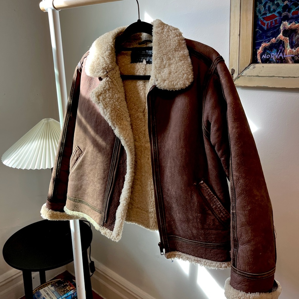 Amazing vintage shearling Aviator/flight jacket